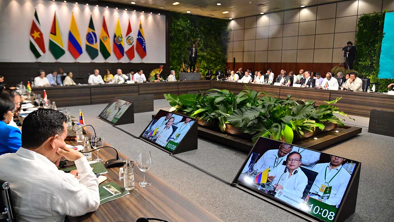 Presidente Gustavo Petro en la Cumbre por la Amazonía, que se inició este martes en Belém do Pará