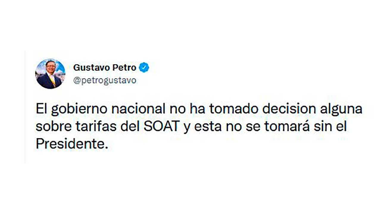 Twitter del Presidente Gustavo Petro