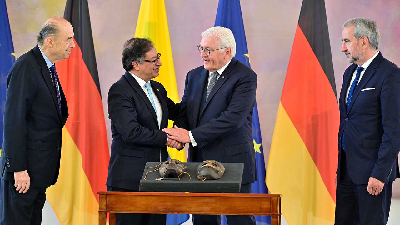 Saludo del Presidente Gustavo Petro y el Presidente de la República Federal de Alemania, Frank-Walter Steinmeier