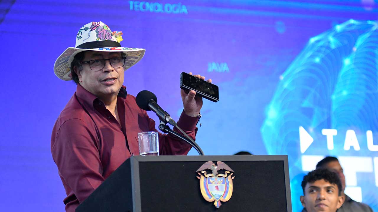 Presidente Gustavo Petro en su discurso en Medellín en la presentación del programa ‘Talento Tech’