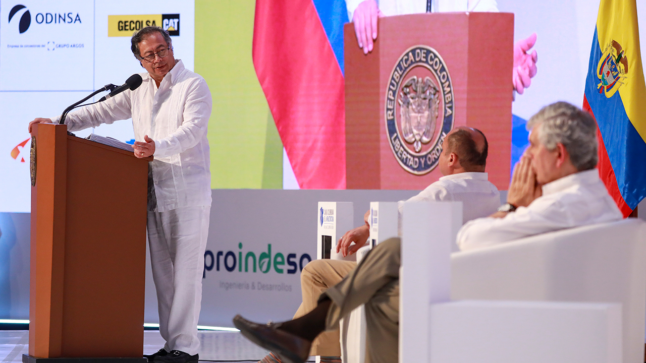 Presidente Gustavo Petro en la instalación del XX Congreso Nacional de la Infraestructura (CCI), en Cartagena