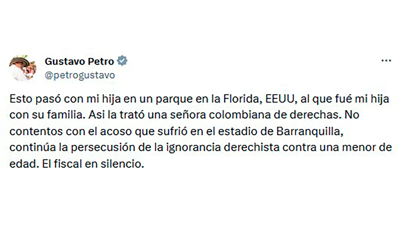 Cuenta X (antes Twitter) del Presidente Gustavo Petro